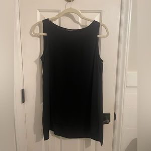 Petite S- Eileen Fisher Silk Georgette Crepe Tank